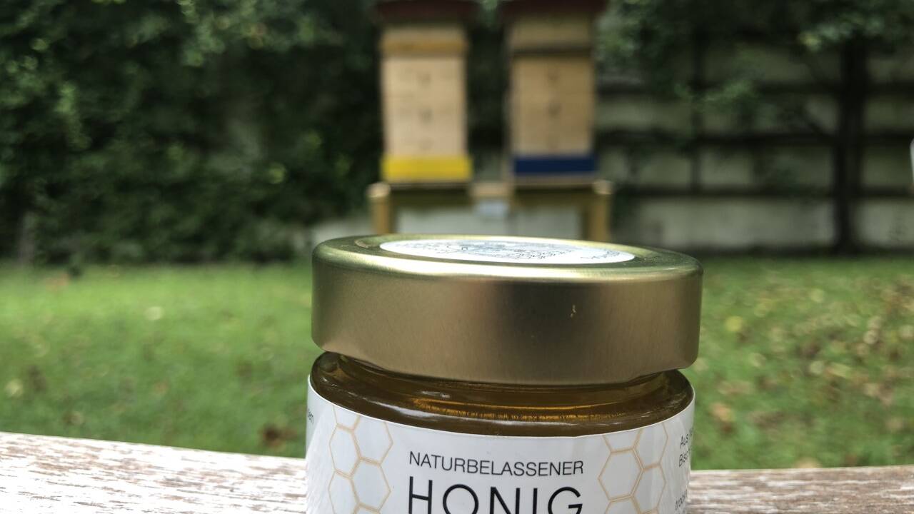 Erzbischof Franz Lackner bei der Honigernte.  