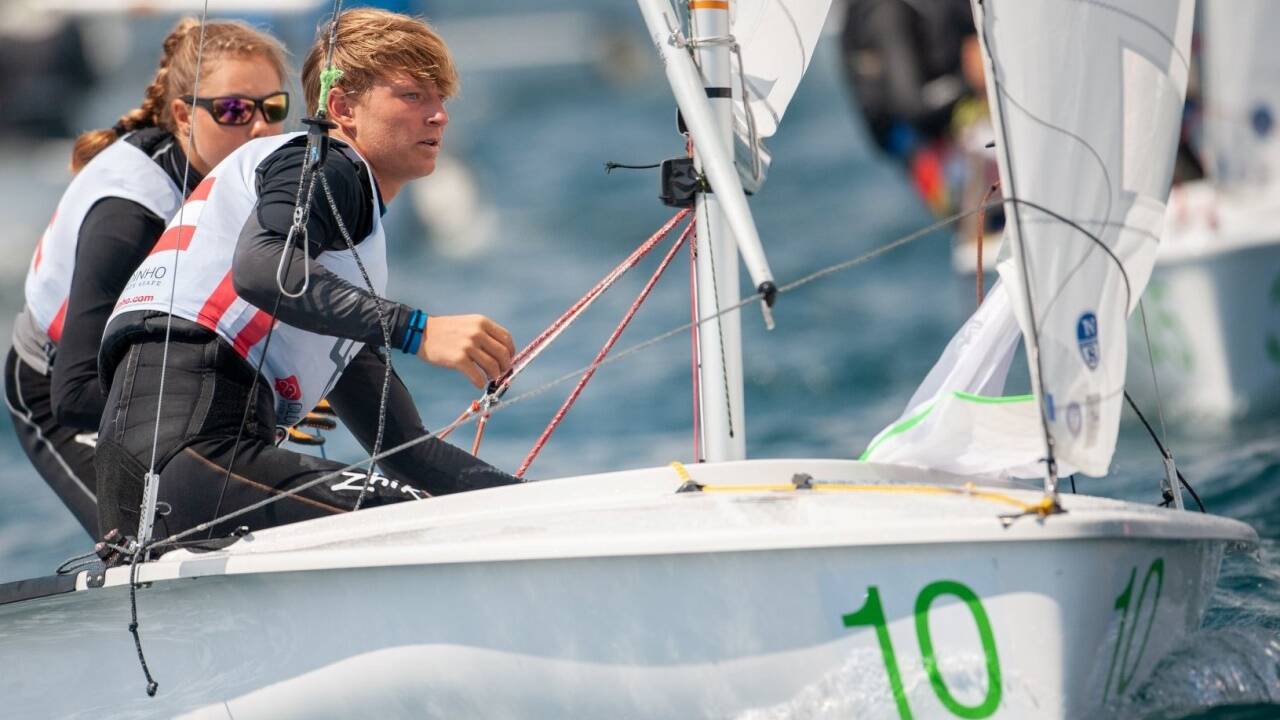 Sebastian Slivon und Rosa Donner segelten auf den neunten Gesamtplatz.  Sebastian Slivon und Rosa Donner segelten auf den neunten Gesamtplatz.