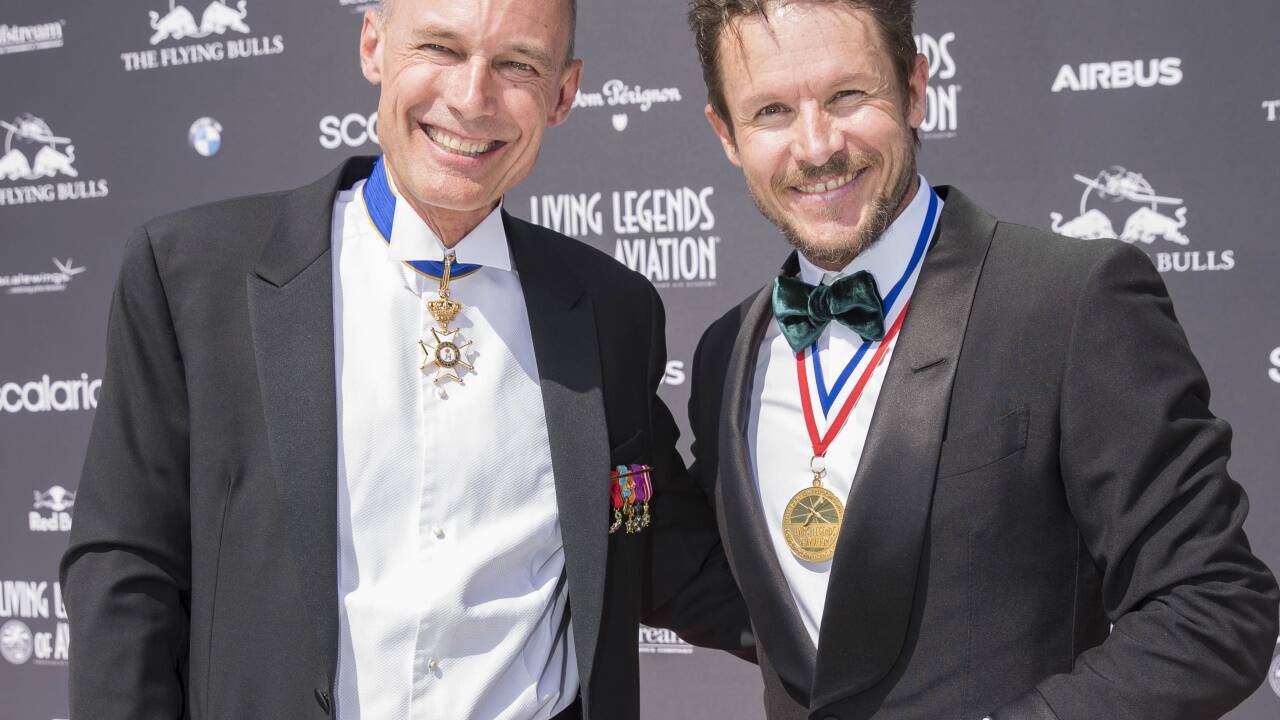 Bertrand Piccard und Felix Baumgartner. 