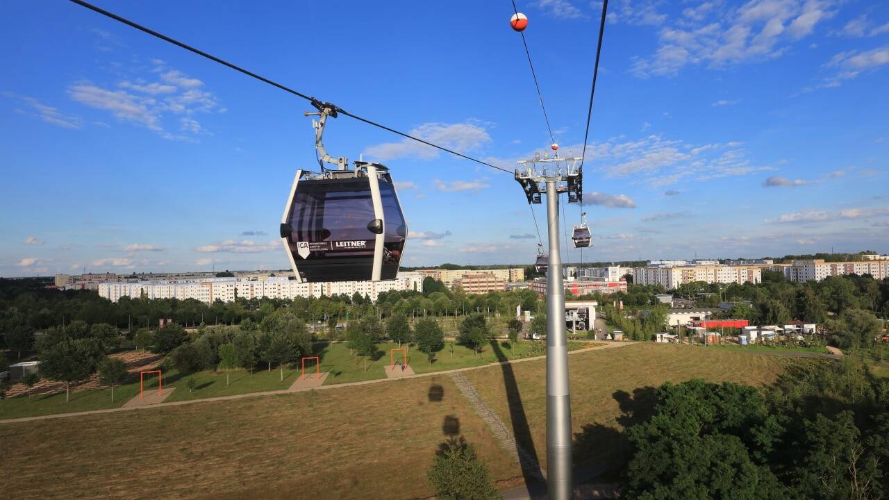 Kabinen-Seilbahn in Berlin (Leitner).  