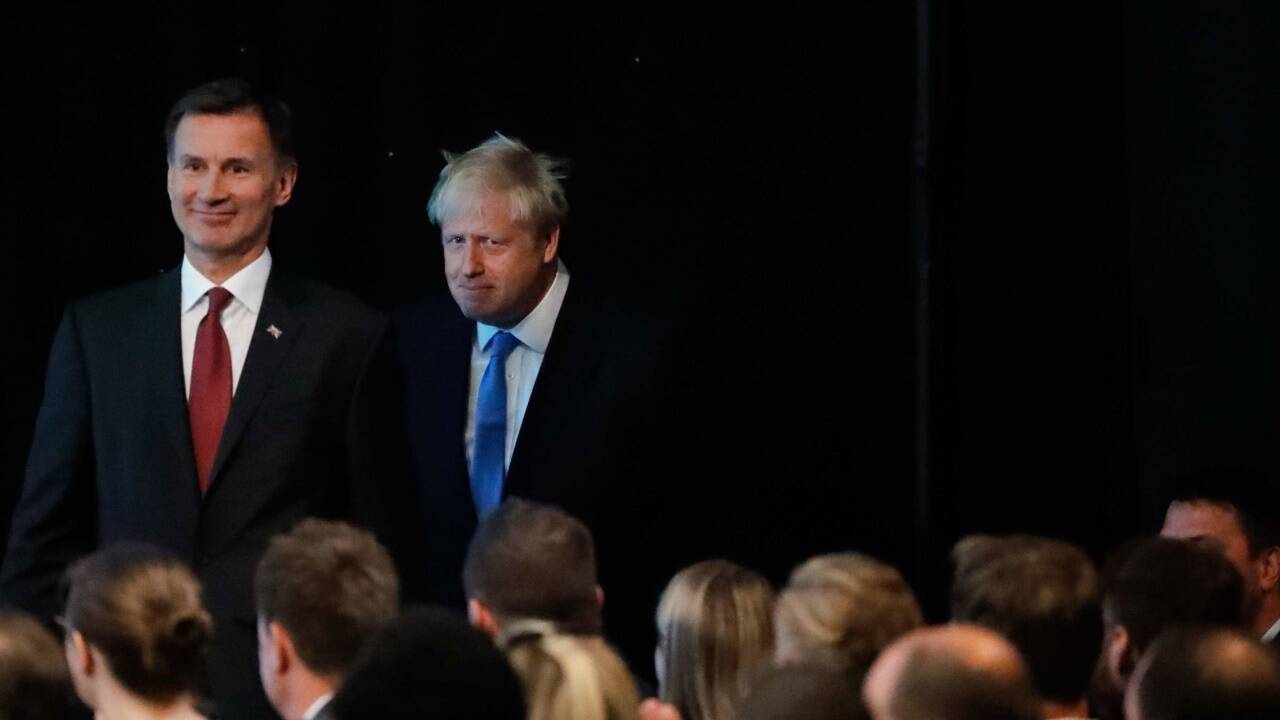 Johnson und Gegenkandidat Jeremy Hunt. 