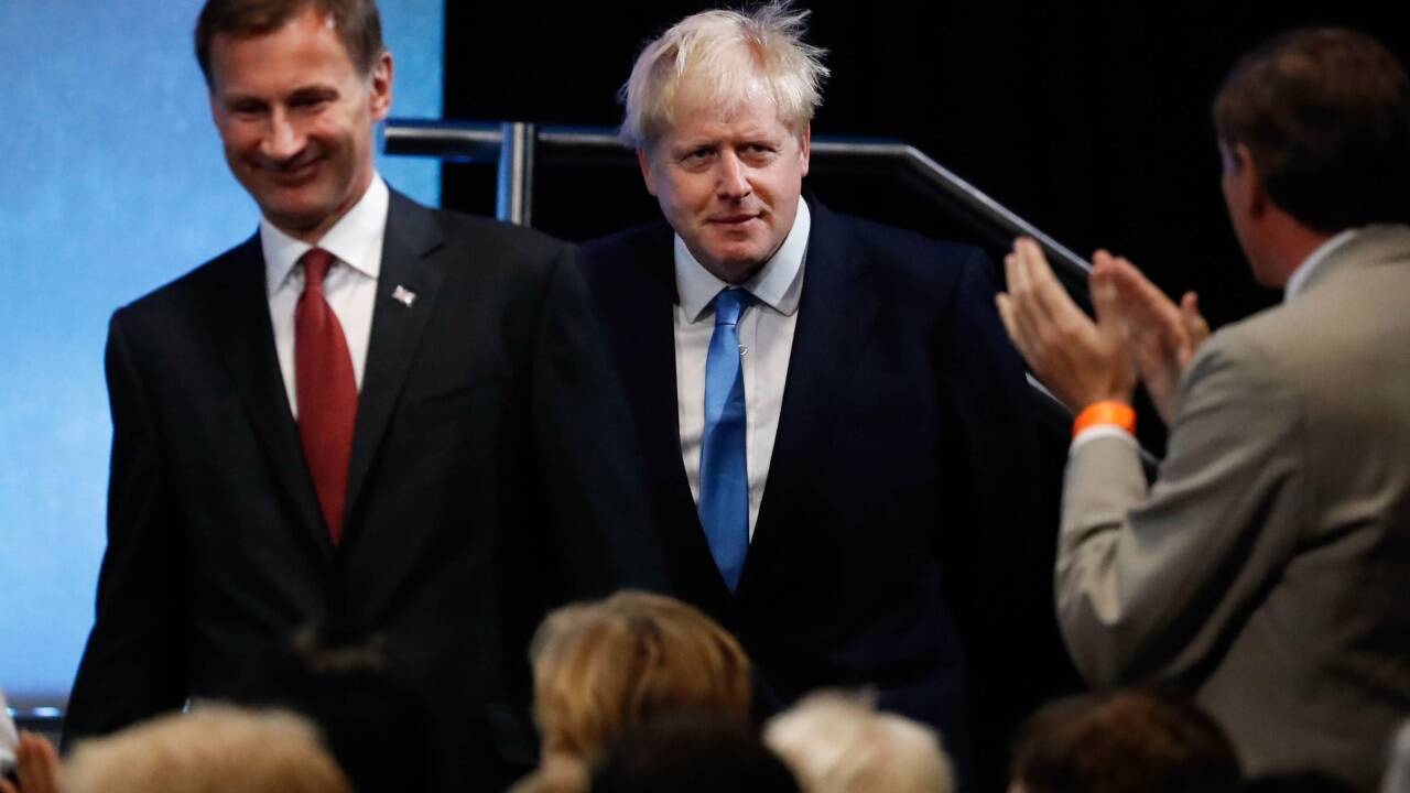 Johnson und Gegenkandidat Jeremy Hunt. 