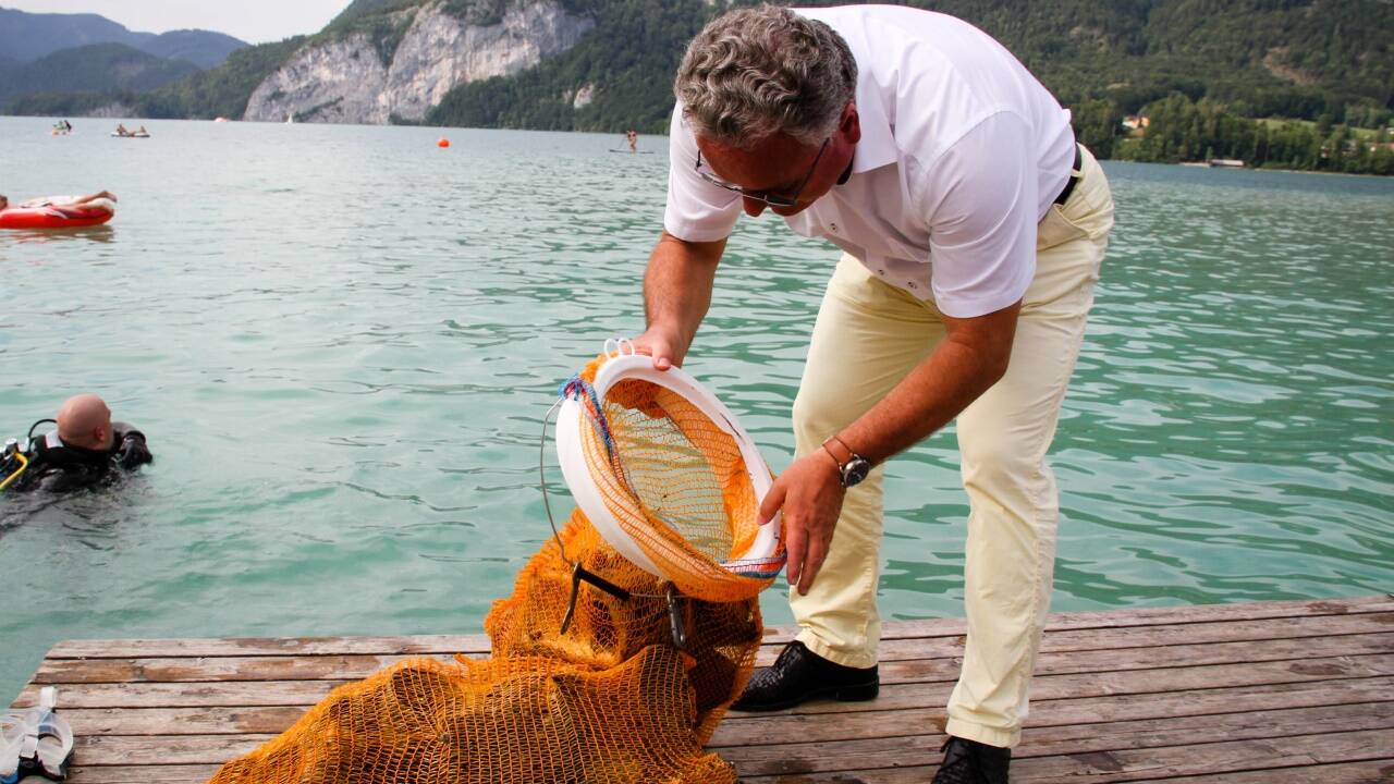 Fette Beute: Die Salzburger Umwelt- und Abfalltaucher holen pro Jahr rund eine Tonne Müll aus den Seen.  
