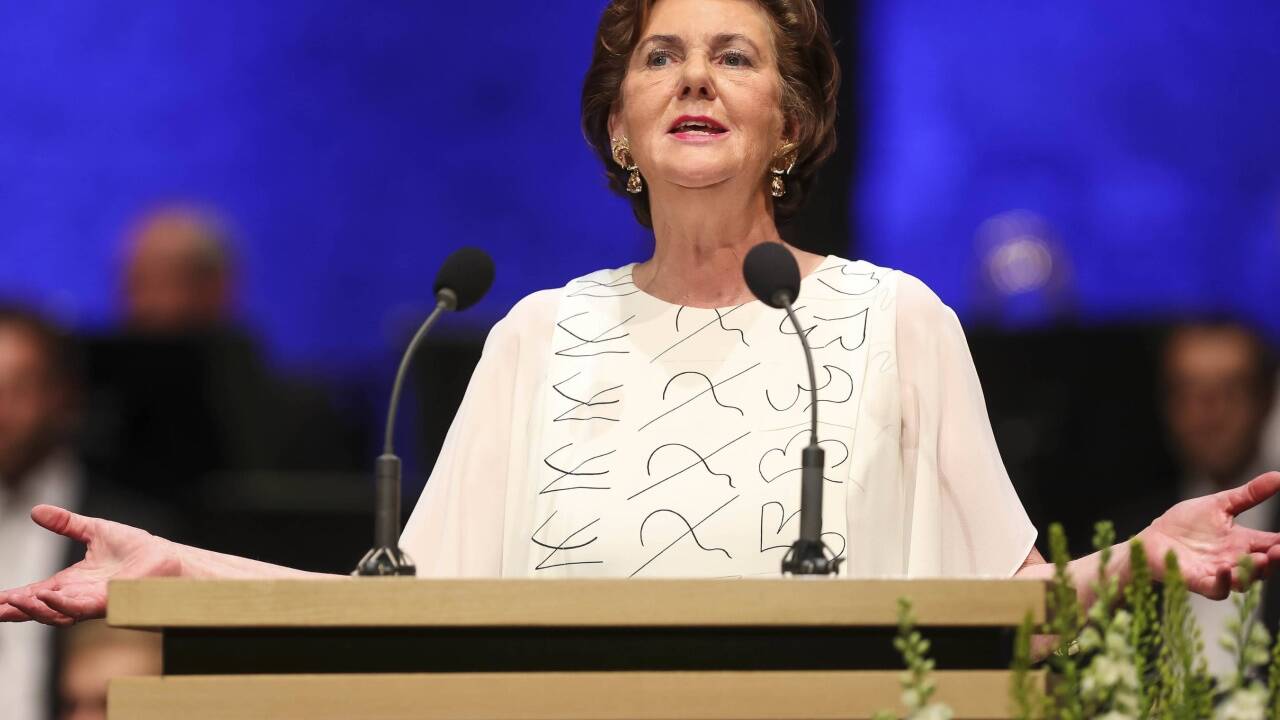 Festspielpräsidentin Helga-Rabl-Stadler beim Festakt zur Eröffnung der Salzburger Festspiele in der Felsenreitschule, am Samstag, 27. Juli 2019. 