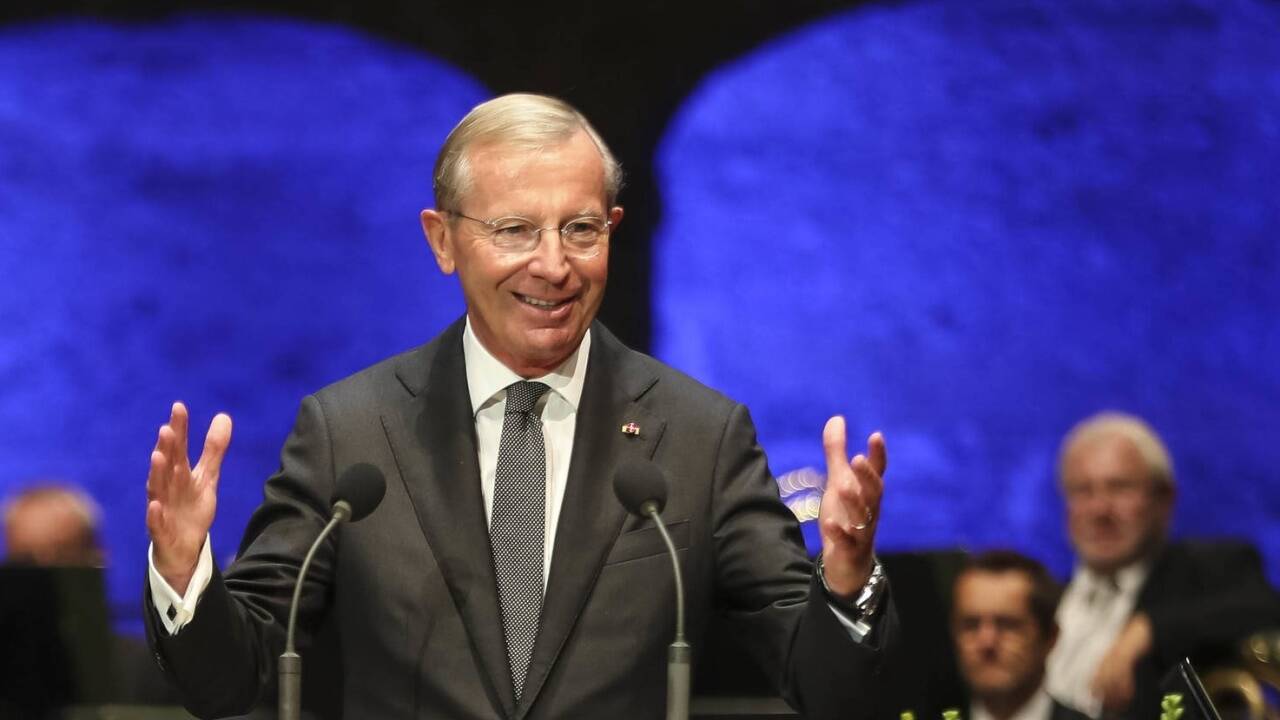 Landeshauptmann Wilfried Haslauer beim Festakt zur Eröffnung der Salzburger Festspiele in der Felsenreitschule, am Samstag, 27. Juli 2019. 