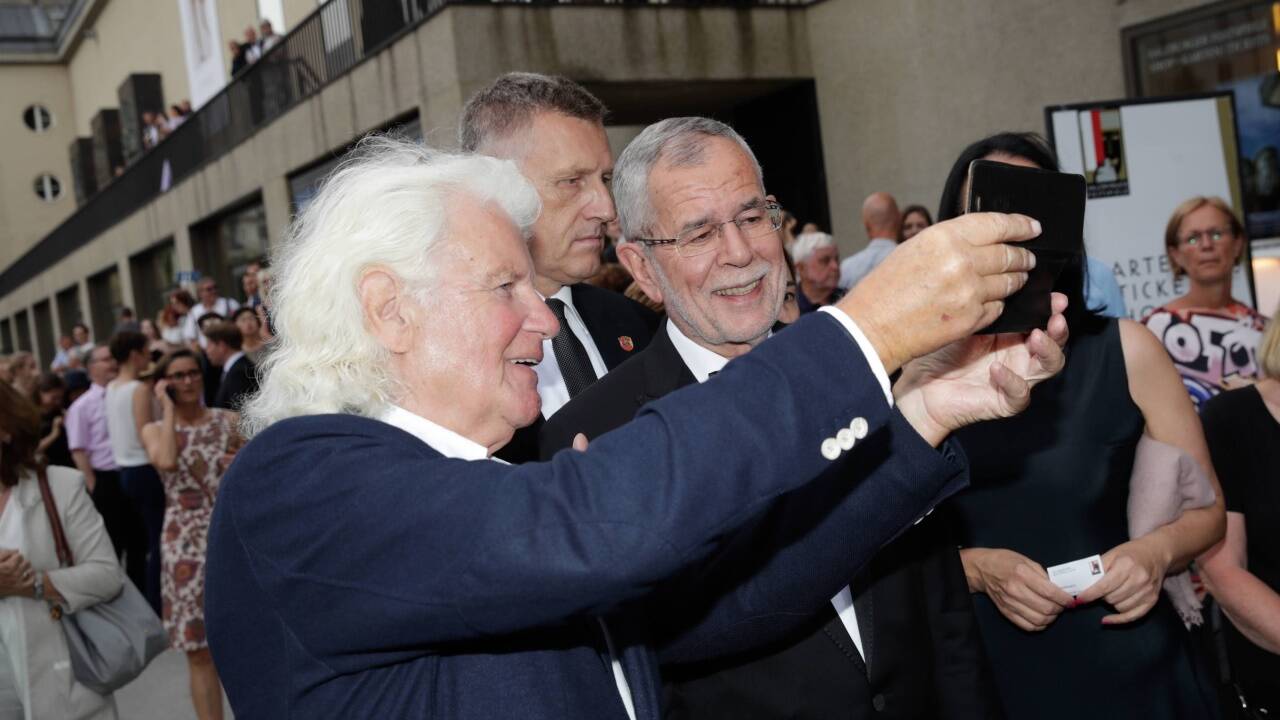 Ein Selfie mit dem Bundespräsidenten in der Hofstallgasse 