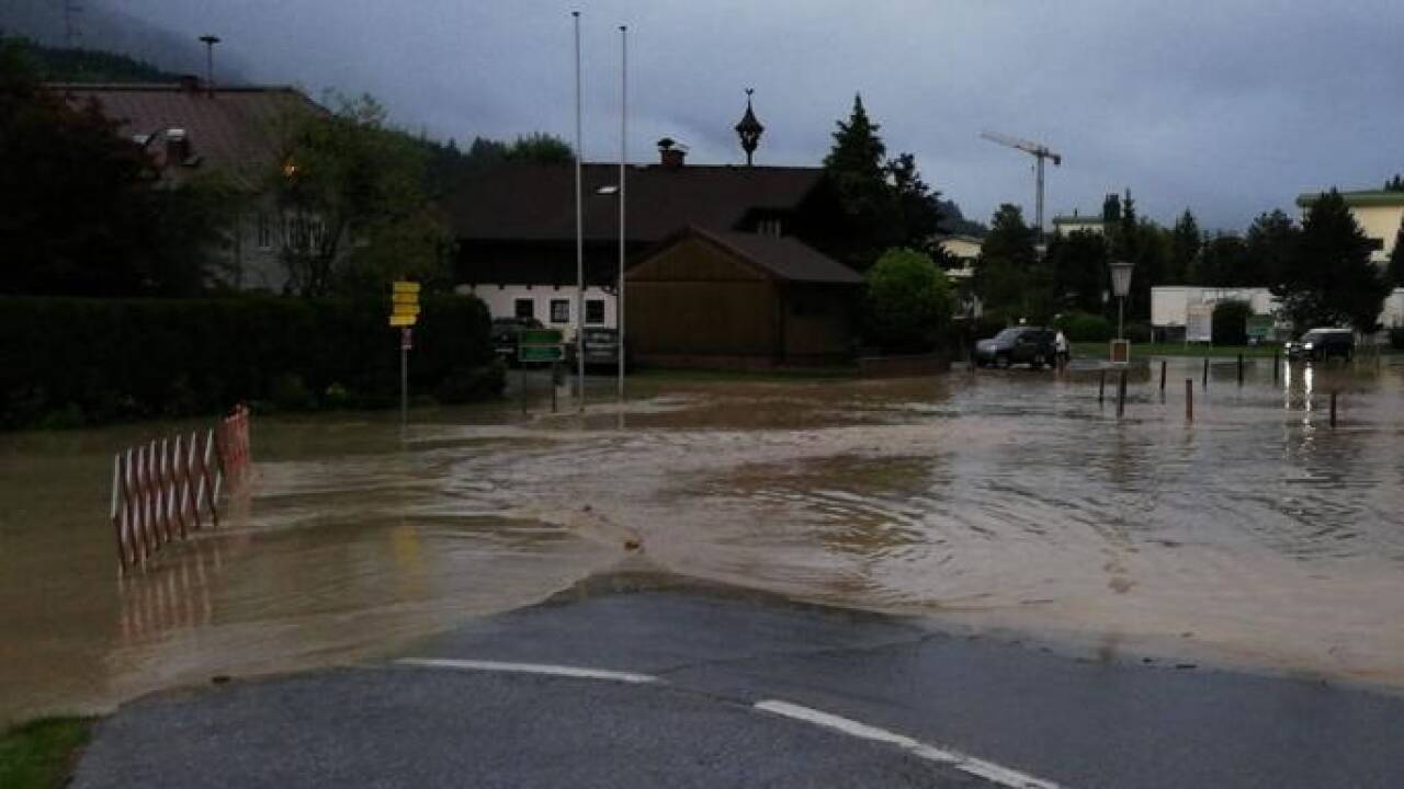 Rußbach war zum Teil einen Meter hoch überflutet. 