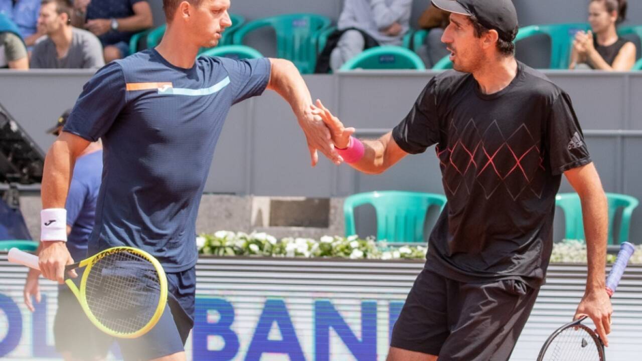 Von links Filip Polasek (SVK) und Philipp Oswald (AUT)  Von links Filip Polasek (SVK) und Philipp Oswald (AUT)