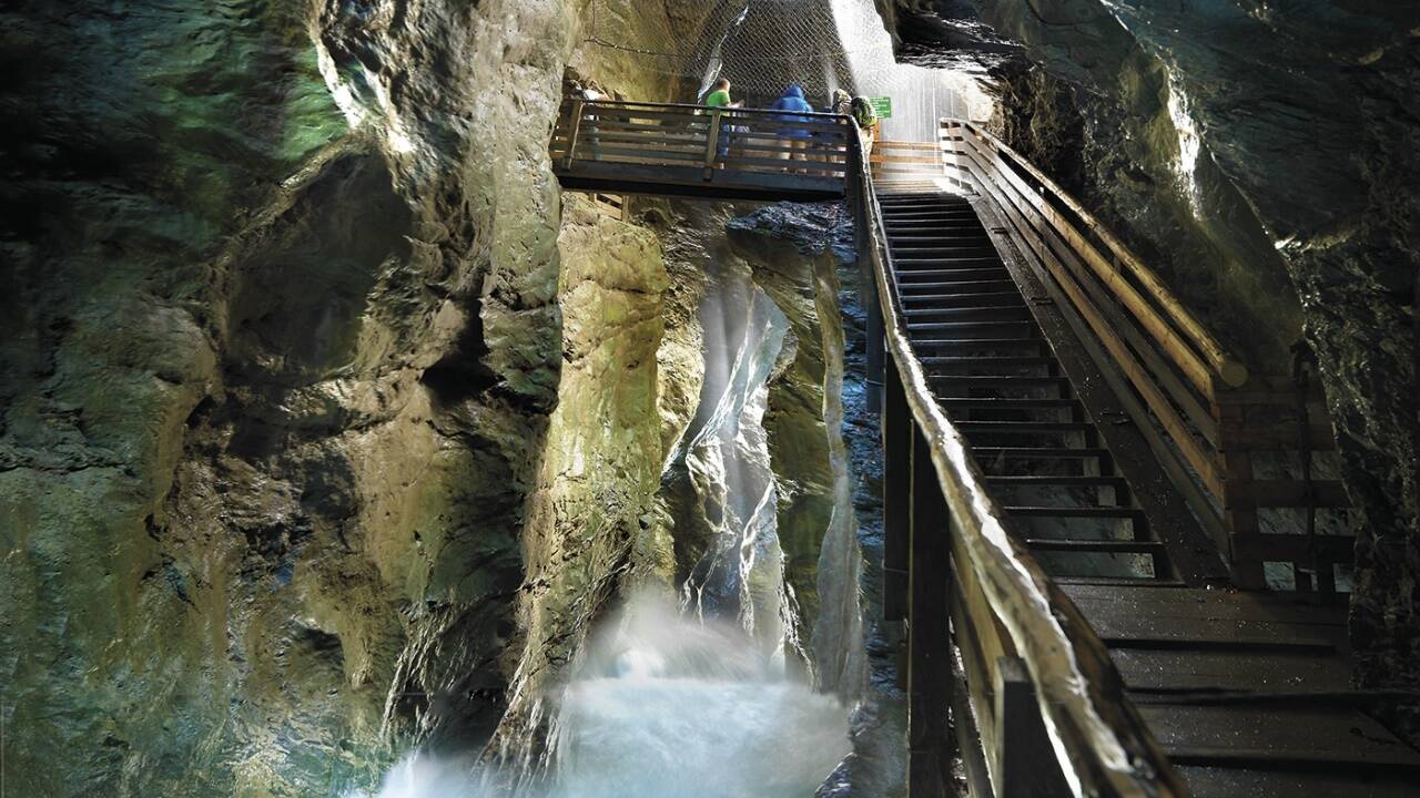 Die Leichtensteinklamm in St. Johann.  Die Leichtensteinklamm in St. Johann.