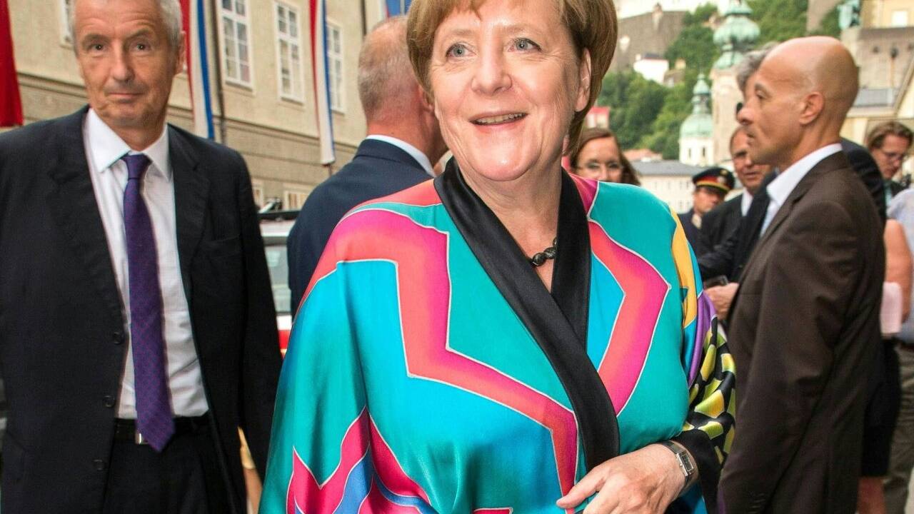 Deutschlands Kanzlerin Angela Merkel bei ihrem Salzburg-Besuch 2017. 