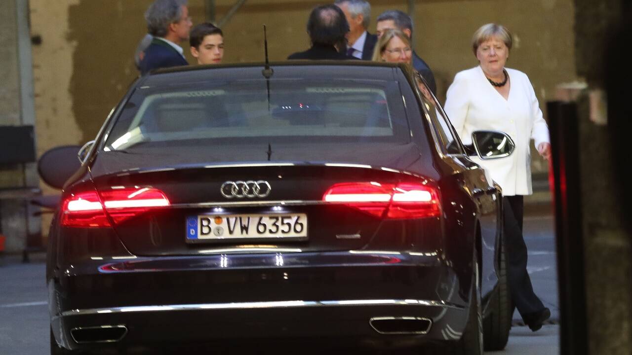 Angela Merkel besuchte am Montagabend die Festspiele.  
