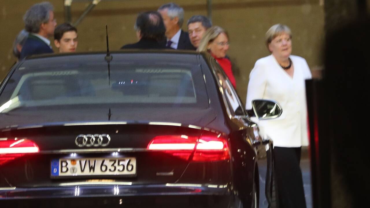 Angela Merkel besuchte am Montagabend die Festspiele.  