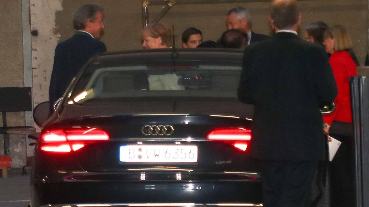 Angela Merkel besuchte am Montagabend die Festspiele.  