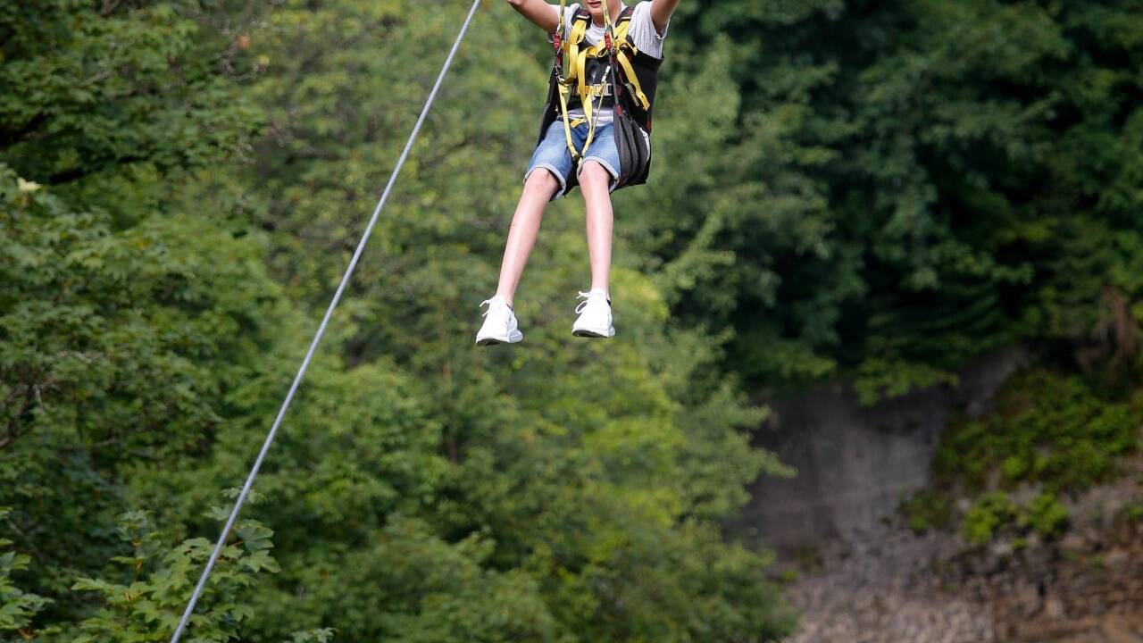 Im Flying Fox über die Ache 