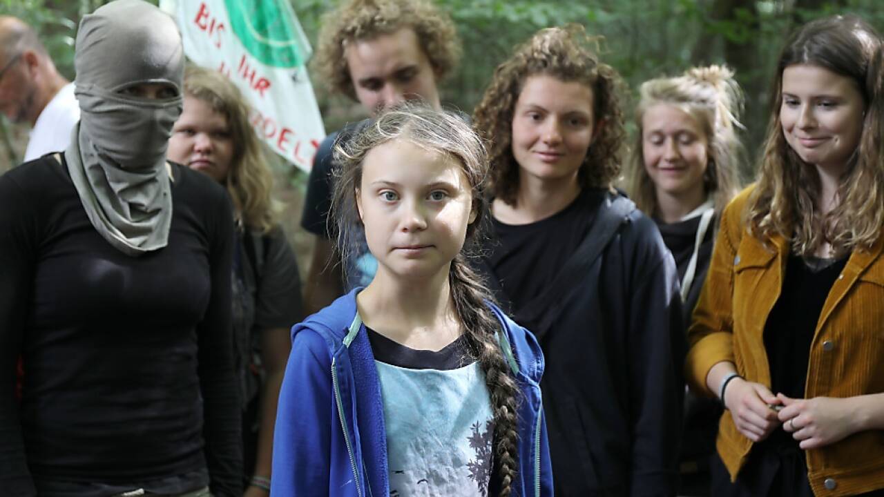 Greta Thunberg im Braunkohlerevier 