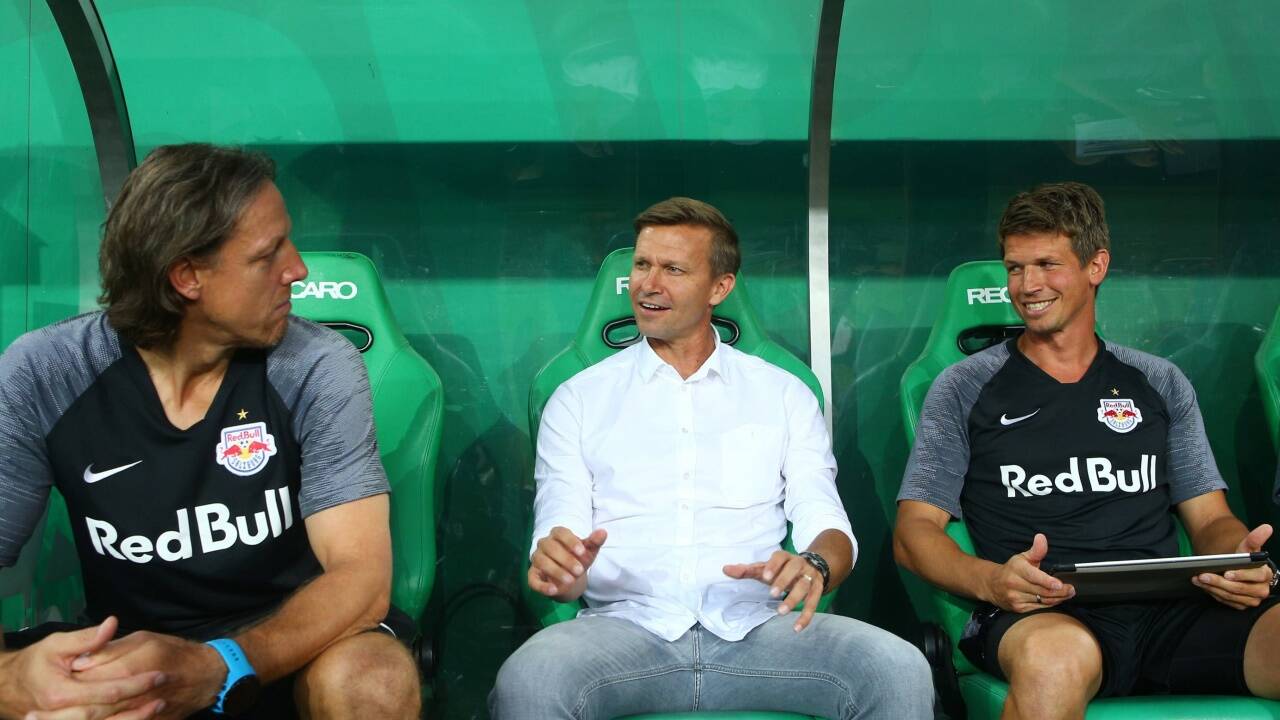 Franz Schiemer (r.) heute als Assistenztrainer von Jesse Marsch. 