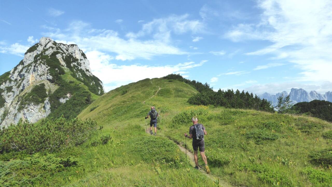 Auf den sattgrünen Kühkranz folgt der felsige Hochkranz. 