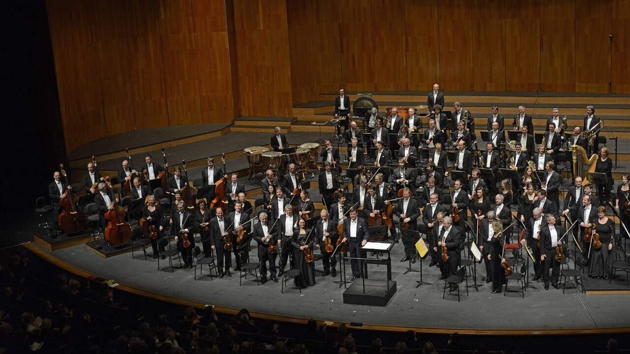 Die Sächsische Staatskapelle Dresden mit ihrem Chefdirigenten Christian Thielemann. 
