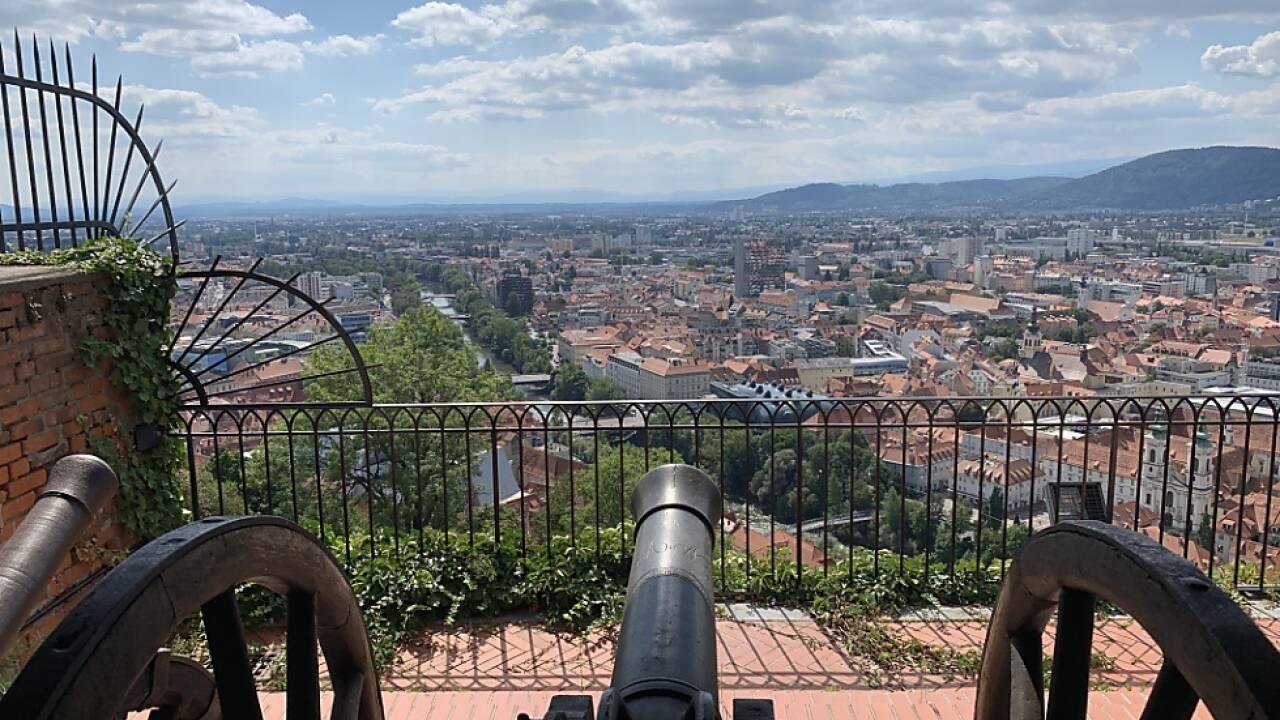 Blick über Graz anlässlich der Baustellenbesichtigung 