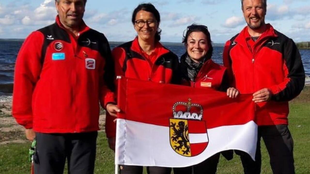 Das Salzburger Team mit Hermann Berger (l.), Ingrid Ronacher (2. v.r.) und dem Ehepaar Alois und Ulrike Steinwender genoss die WM sichtlich. 