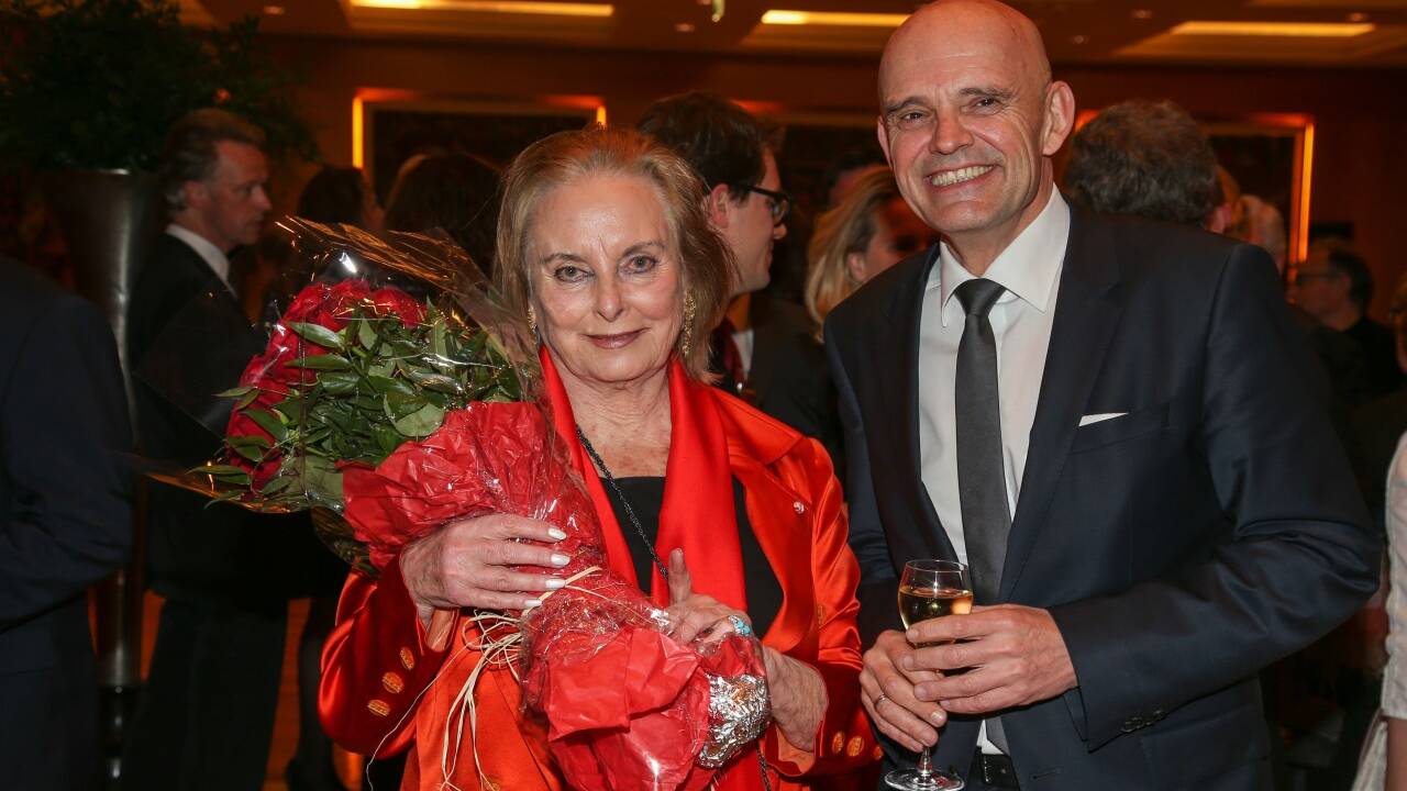 Eliette von Karajan mit Christoph Takacs. 