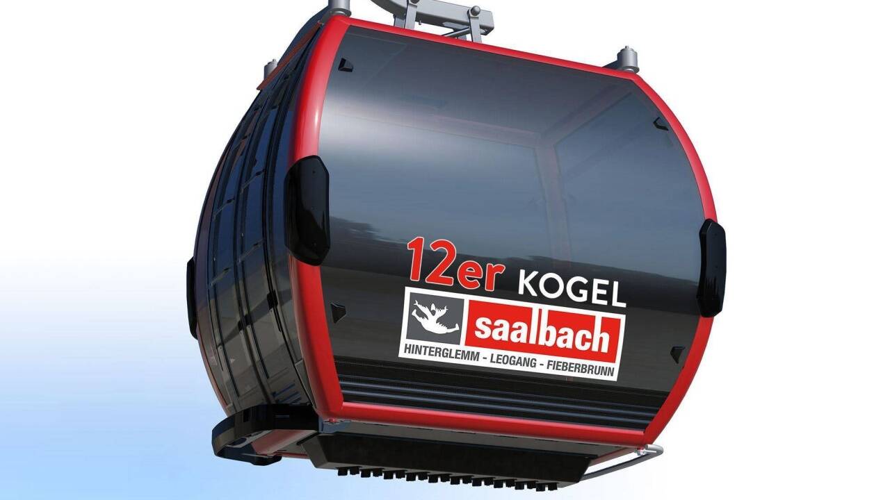 Eine moderne 10er-Kabinenbahn erschließt den Zwölferkogel.  