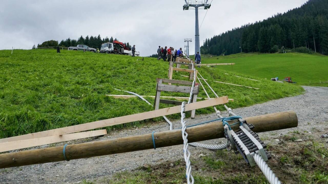 Baustelle 12er-Kogel-Bahn.  