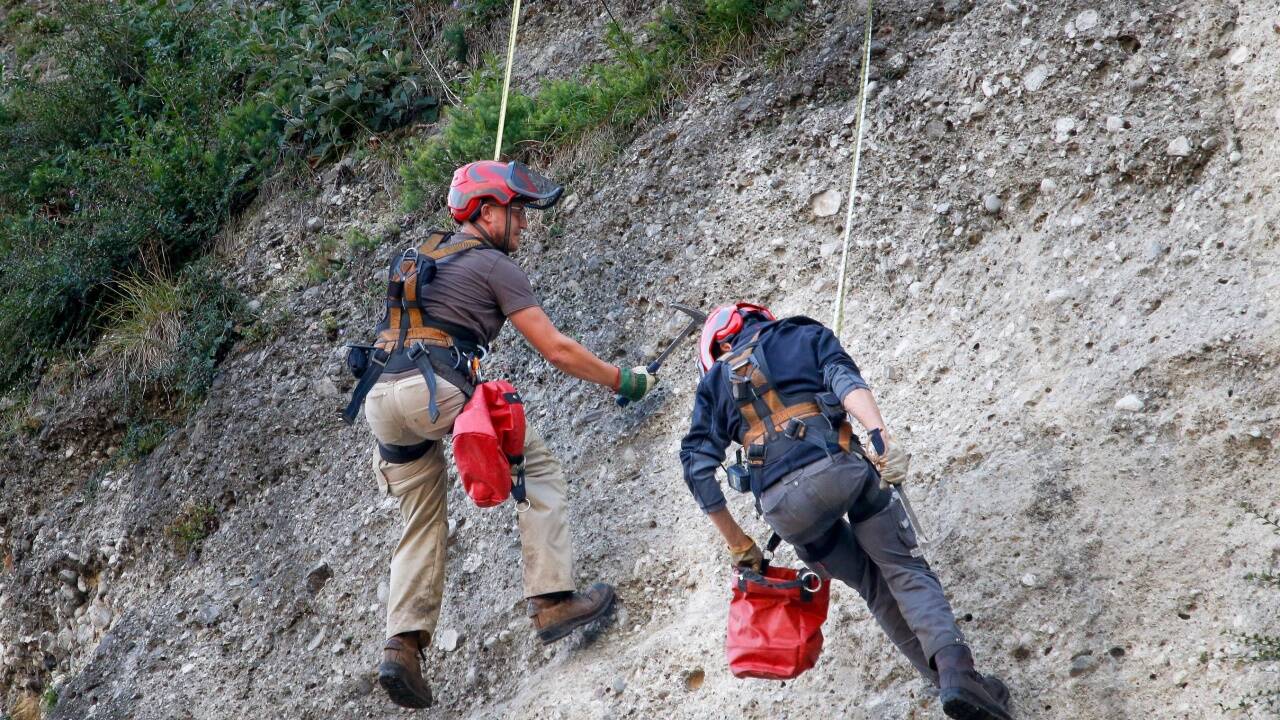 Bergputzer im Einsatz.  