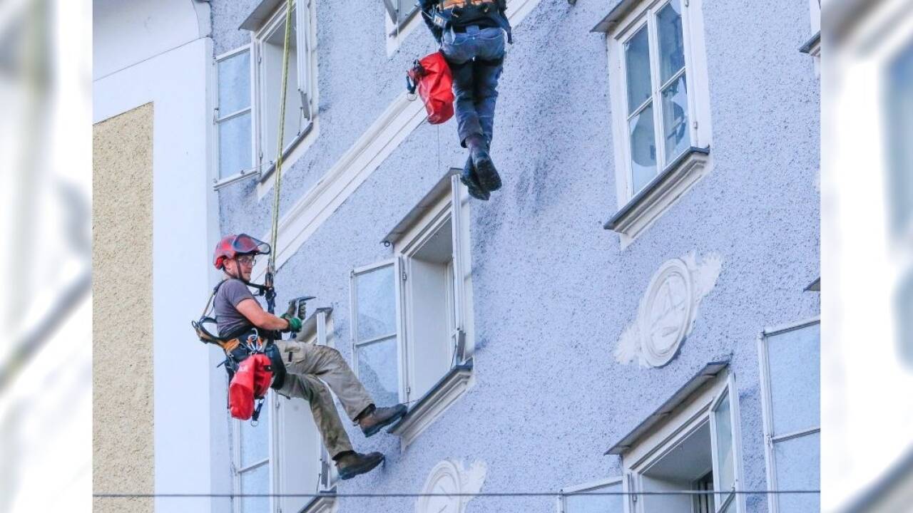 Bergputzer im Einsatz.  