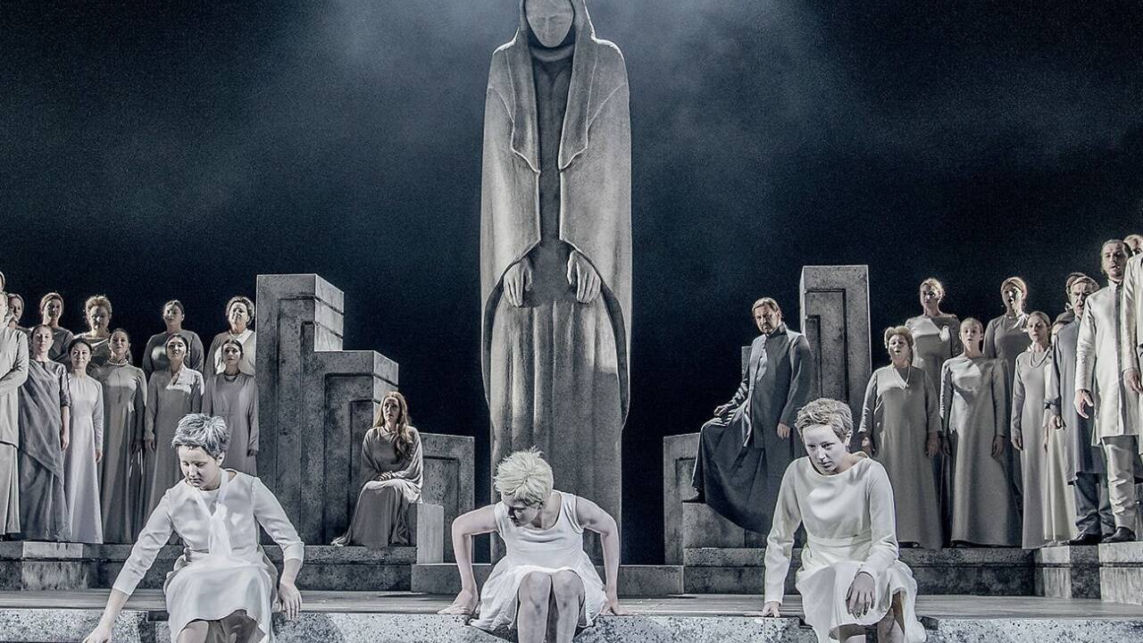 Bilder zur Klagenfurter „Tannhäuser“-Inszenierung. 