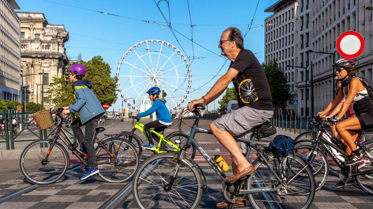 Der Höhepunkt der Europäischen Mobilitätswoche in Brüssel. Der Höhepunkt der Europäischen Mobilitätswoche in Brüssel.