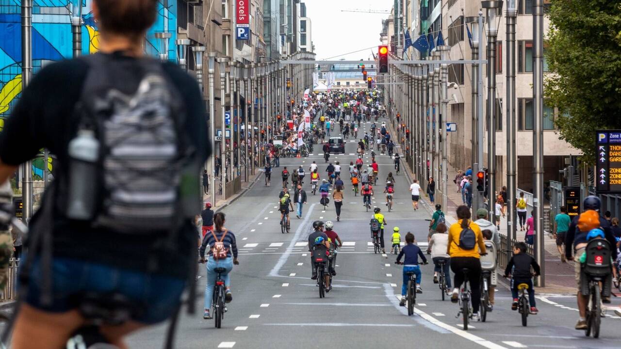 Blick vom EU-Viertel Richtung Stadtzentrum. Blick vom EU-Viertel Richtung Stadtzentrum.