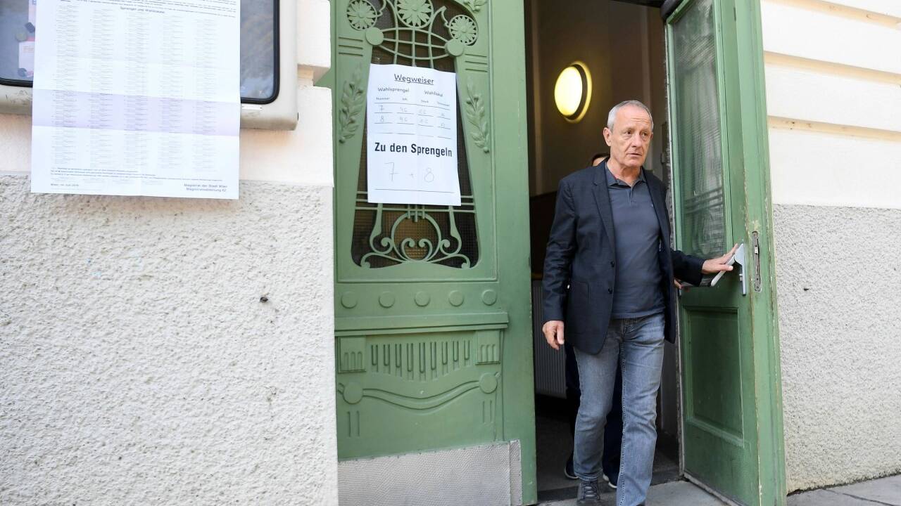 Spitzenkandidat Peter Pilz (Liste JETZT) nach der Stimmabgabe.  