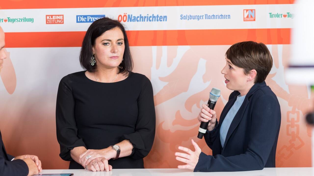 uch Elisabeth Köstinger (ÖVP) und Sigi Maurer (Grüne) waren im „Wahlstudio 2019“.  