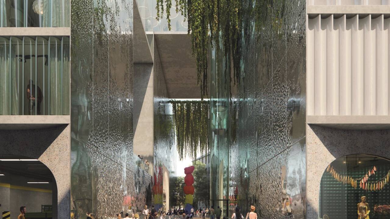 Die Galerie zwischen KaDeWe und dem Hotel, das daneben entsteht 