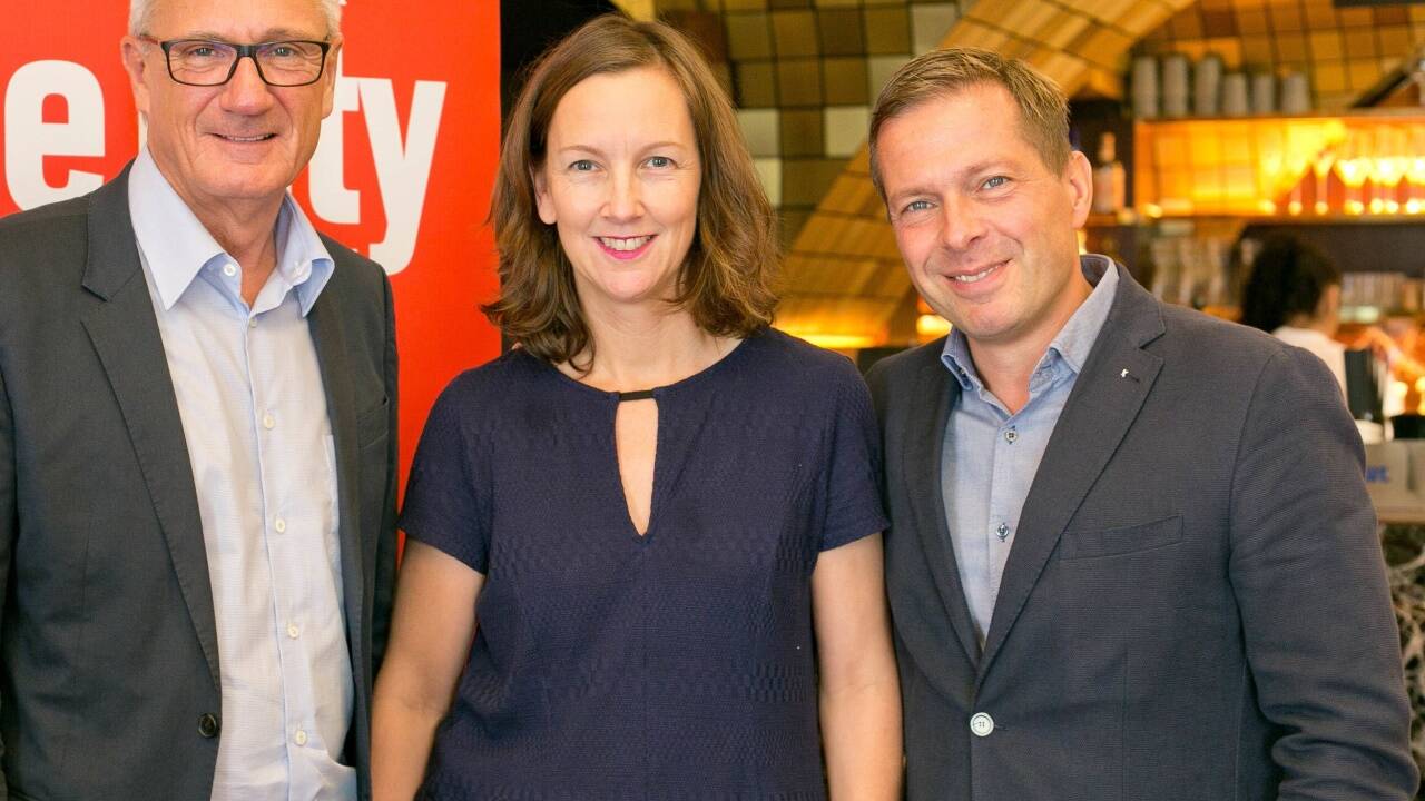 Bürgermeister Harald Preuner, Intendantin Tina Heine, Andreas Grefrer, Obmann des Altstadt-Verbandes 