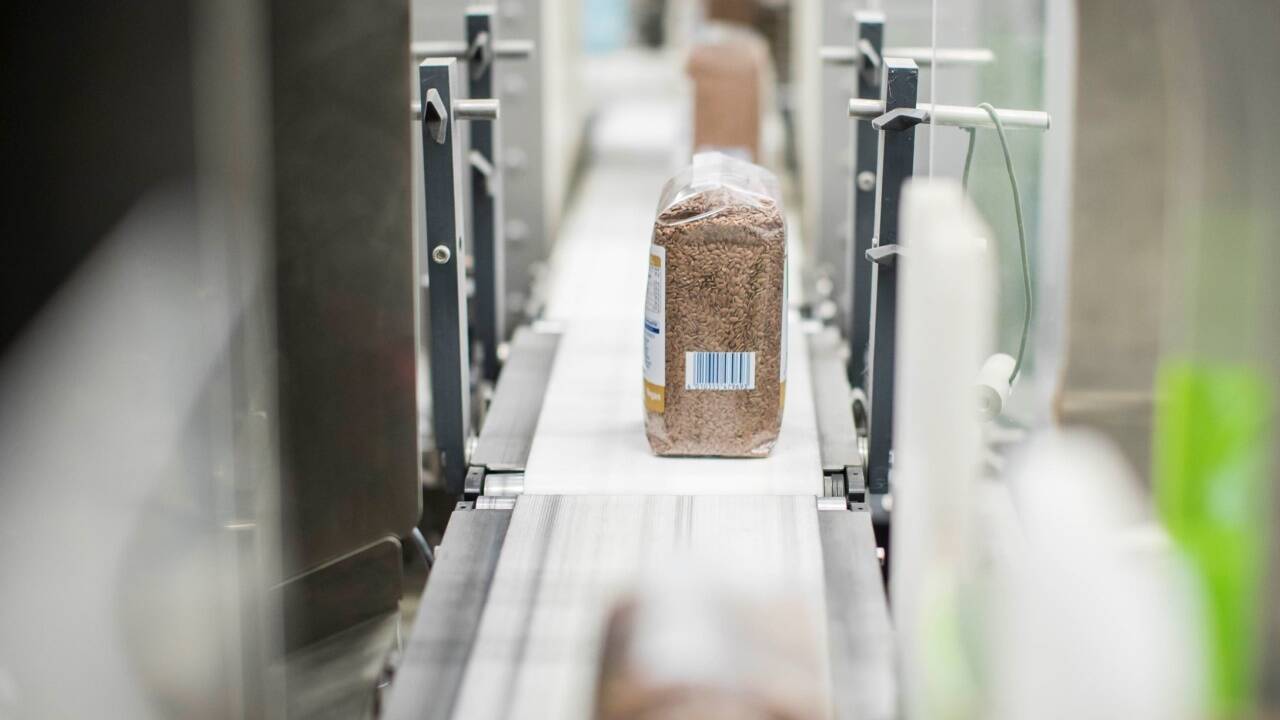 Bio-Leinsamen am Transportband – Packerl und Packerl ...  