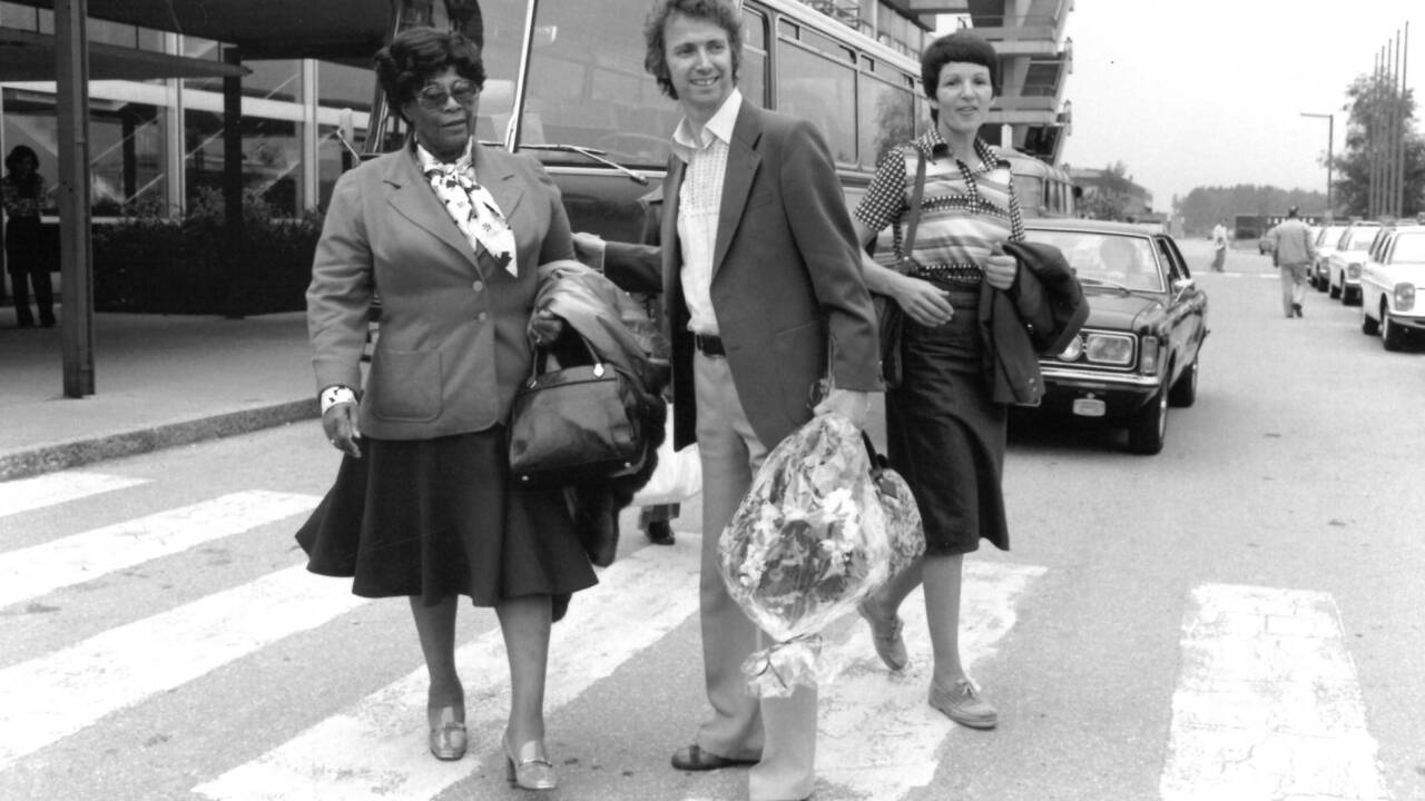Bilder von Ella Fitzgeralds Salzburg-Besuch im Jahr 1977. 