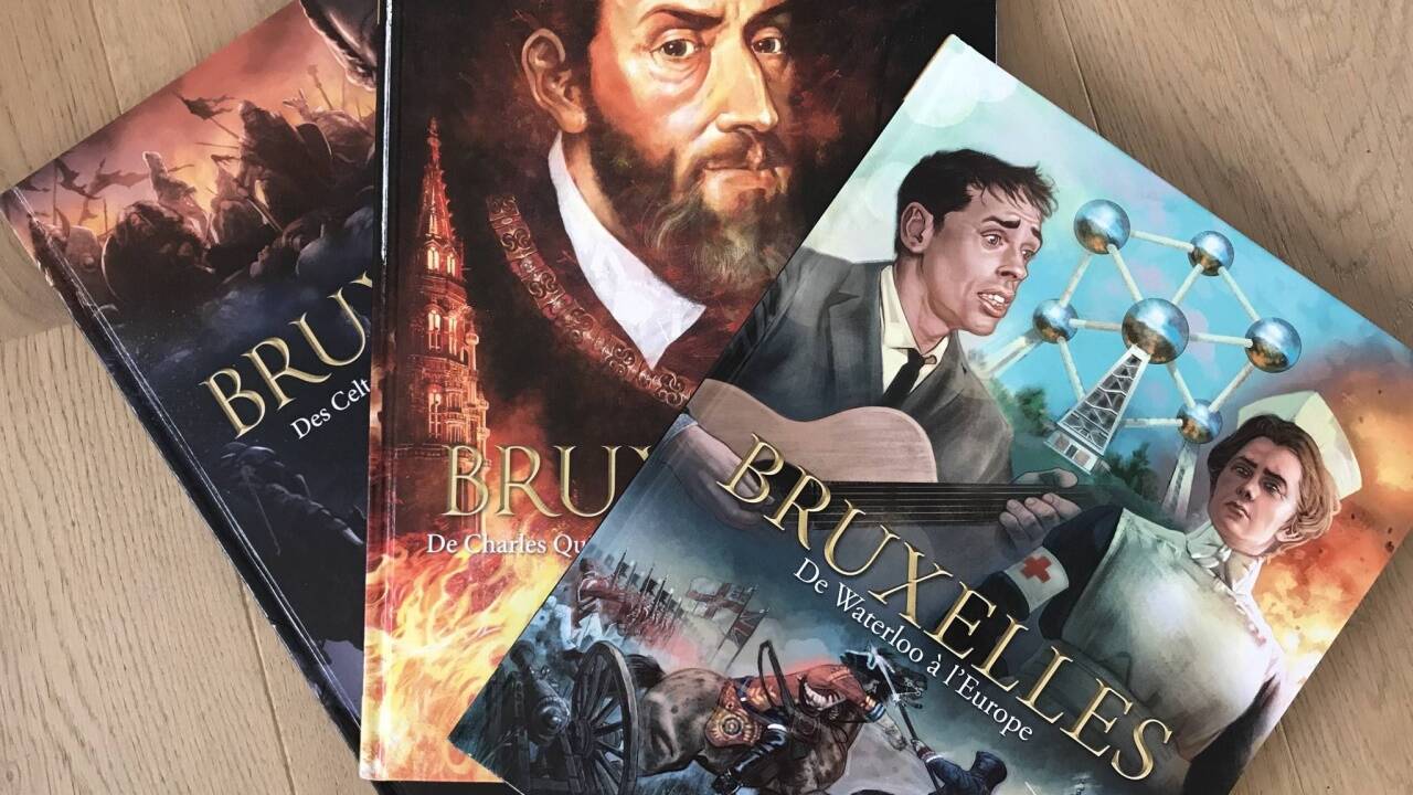 Geschichte Brüssels gezeichnet in drei Bänden, erschienen bei „petit à petit“. Geschichte Brüssels gezeichnet in drei Bänden, erschienen bei „petit à petit“.