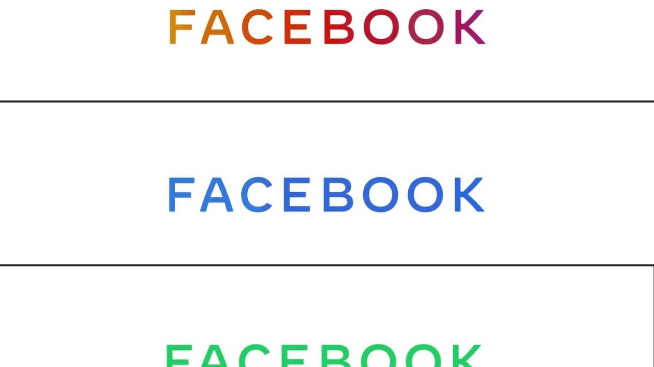 Der Facebook-Schriftzug passt künftig seine Farbe an – an die Logo-Farben der Produkte (Instagram, WhatsApp etc.). 