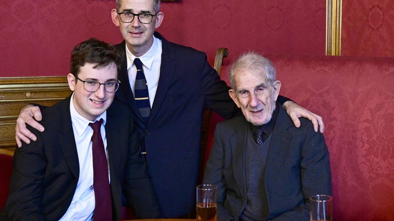 Benjamin De Waal, Edmund de Waal und Victor de Waal anlässlich des seit 1938 ersten Treffens der Familien Ephrussi und De Waal in Wien 