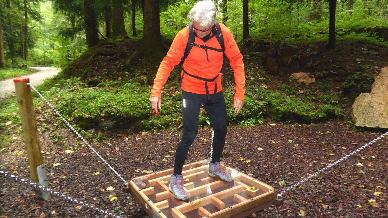 Nur nicht die Balance verlieren: Die Marmorkugel muss durch das Labyrinth. 