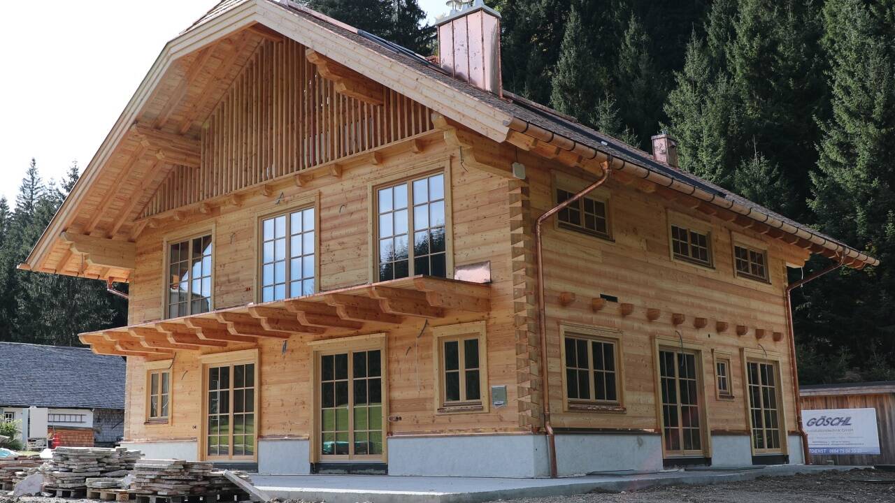 Die Schafbachalm in Faistenau ist jetzt ein Neubau. 