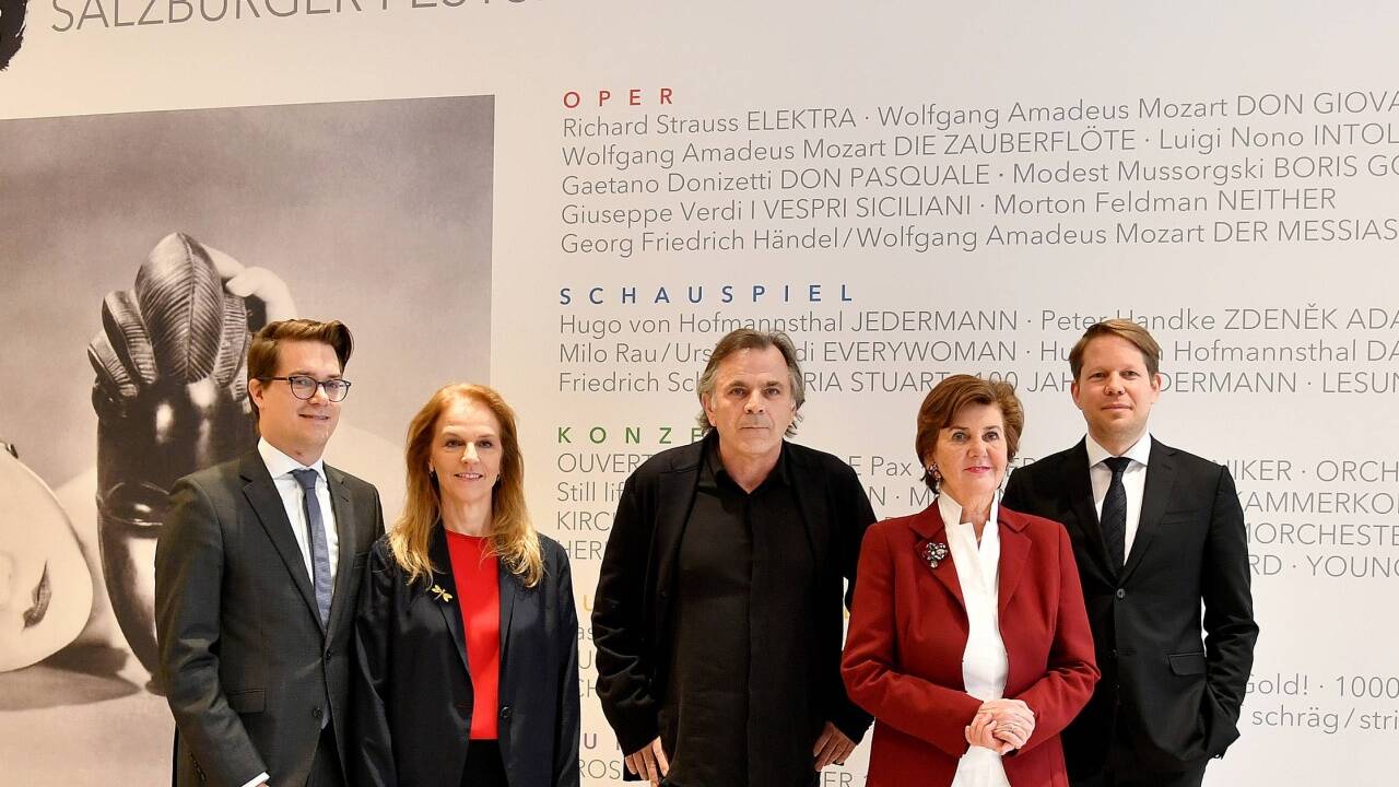 Präsentation des Programms der Salzburger Festspiele 2020 Mittwochmittag in Salzburg. 