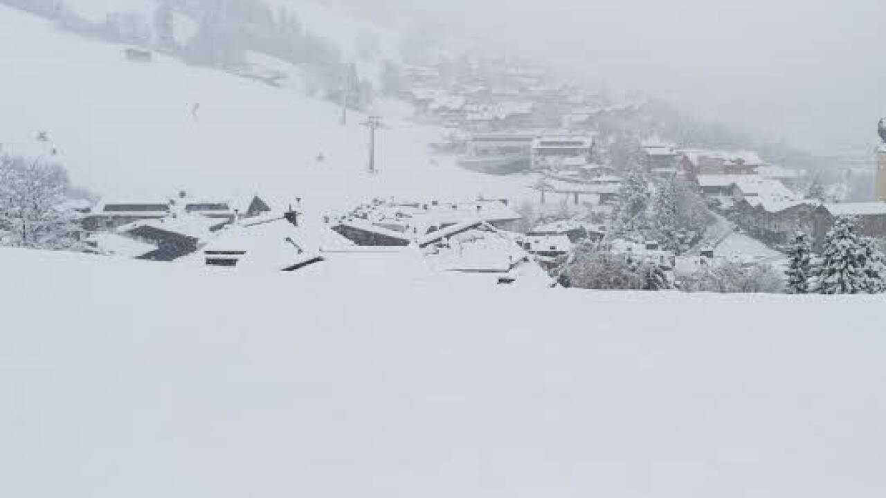 Wintereinbruch auch in Saalbach. Wintereinbruch auch in Saalbach.