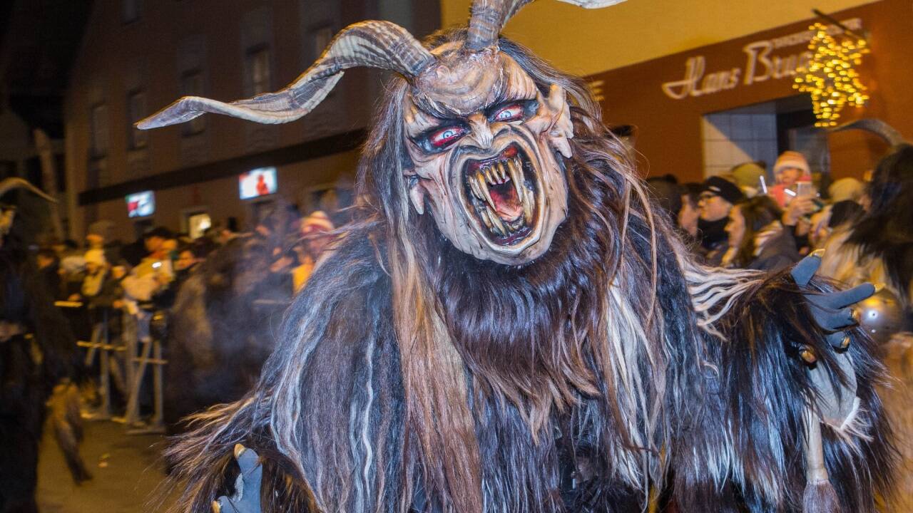 Wilder Geselle am Gnigler Krampuslauf. 