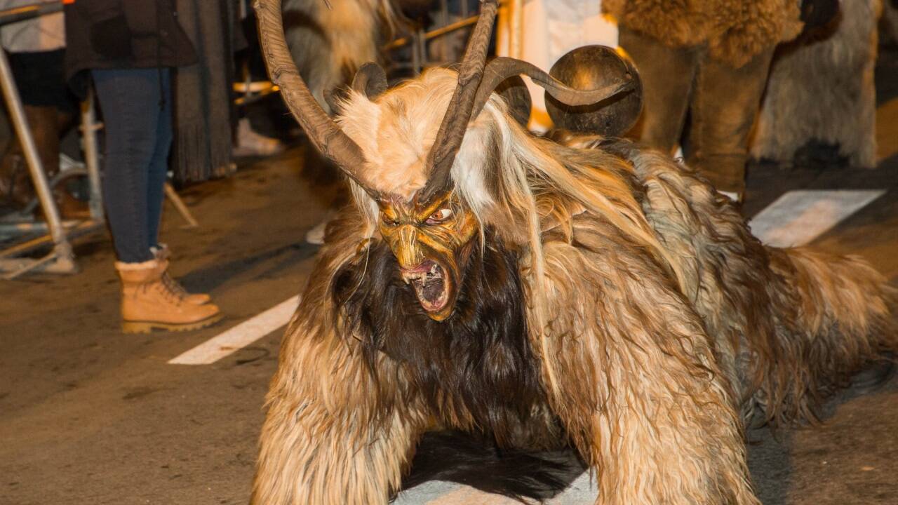 Wilder Geselle am Gnigler Krampuslauf. 