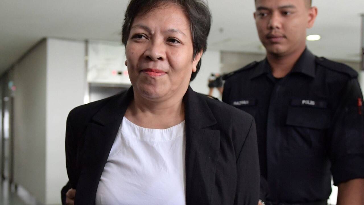  Maria Elvira Pinto Exposto am 27. Dezember 2017 vor der Gerichtsverhandlung in Kuala Lumpur. 