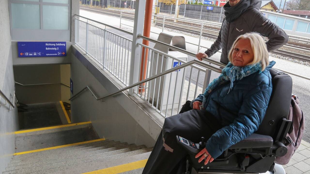 Monika Schmerold mit Lukas Uitz (Bürgerliste).  