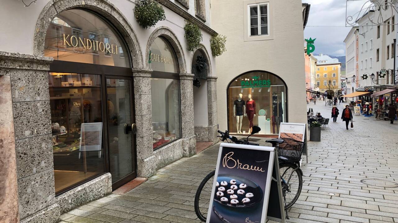 Eine der feinsten Adressen im Bundesland Salzburg, die Café-Konditorei Braun in Hallein.  